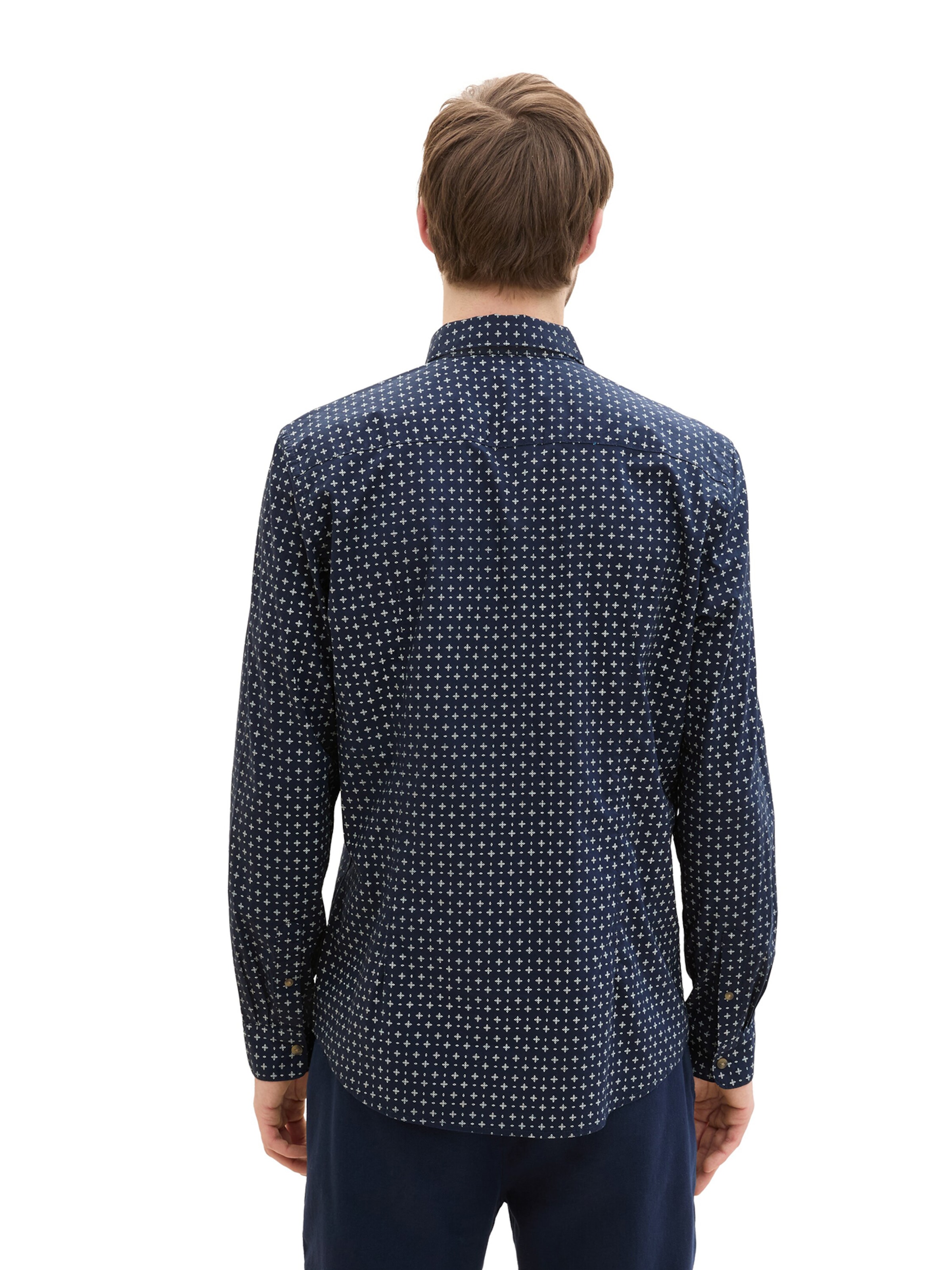 TOM TAILOR DENIM Slim fit Button Up Shirt in Blue