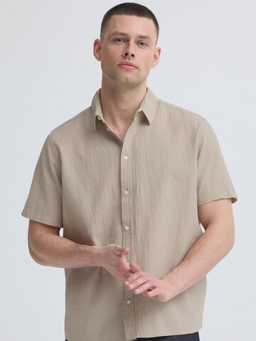 BLEND Comfort fit Button Up Shirt ' BHAvan ' in Beige: front