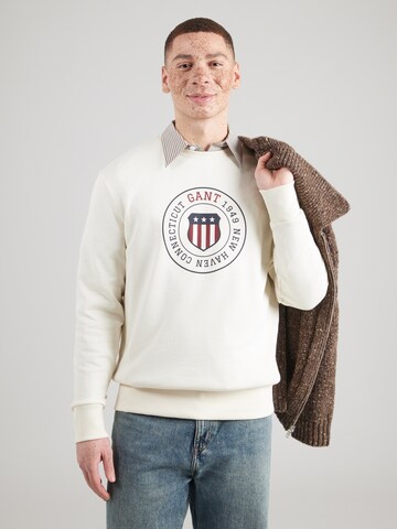 GANT Μπλούζα φούτερ σε μπεζ: μπροστά