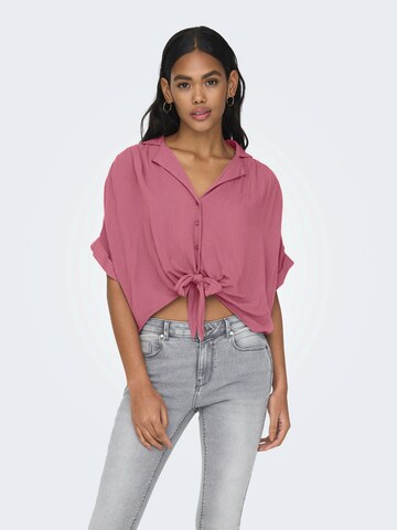 Chemisier 'ONLPAULA' ONLY en rose : devant