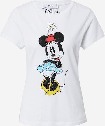 ONLY T-shirt 'Mickey' i vit: framsida