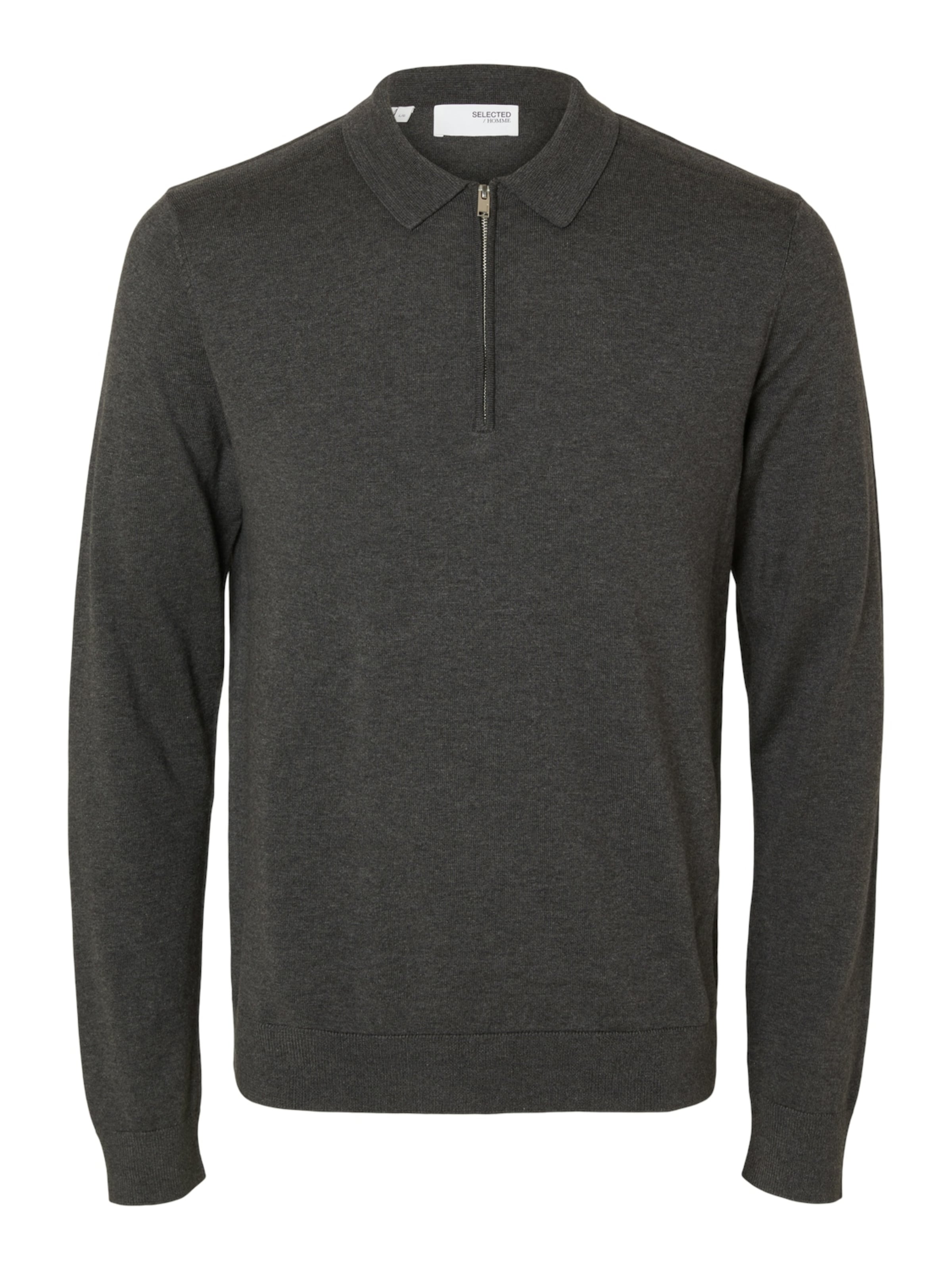 SELECTED Pullover 'SLHBerg' in Grau: Vorderseite
