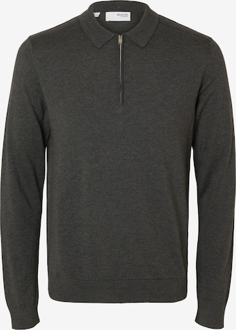 Pull-over 'SLHBerg' SELECTED en gris : devant