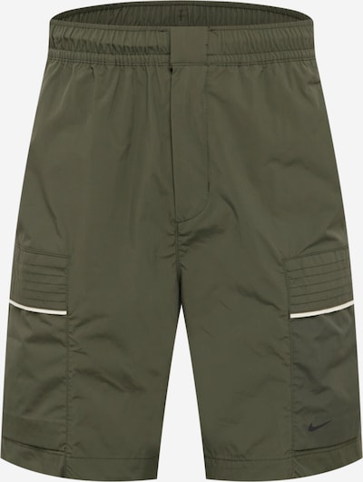 Nike Sportswear Панталон в тъмнозелено / бяло, Преглед на продукта