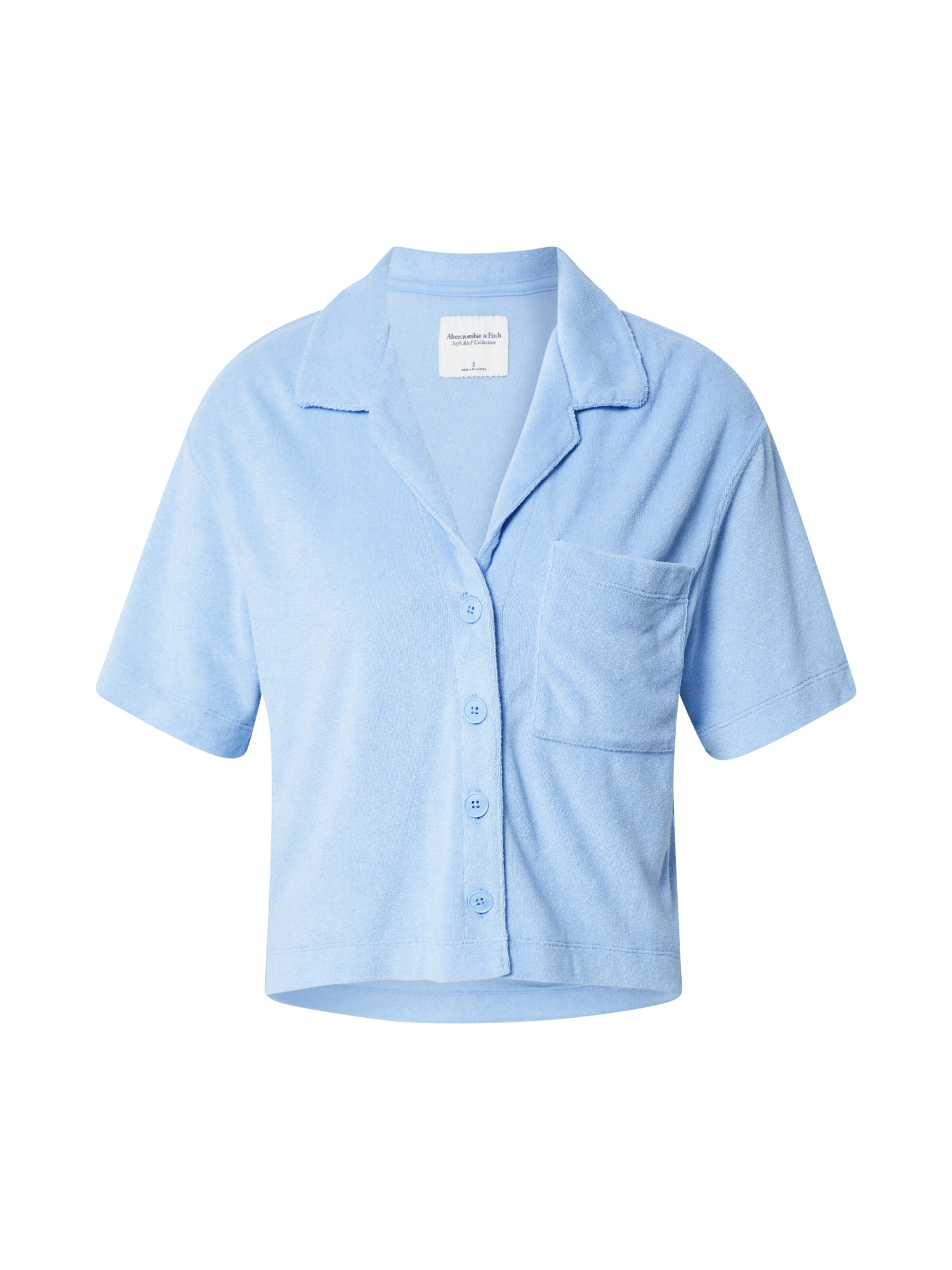 Abercrombie & Fitch Кофта на молнии в Синий: спереди