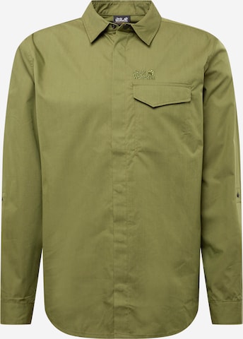 JACK WOLFSKIN - Ajuste regular Camisa funcional 'Lakeside' en verde: frente