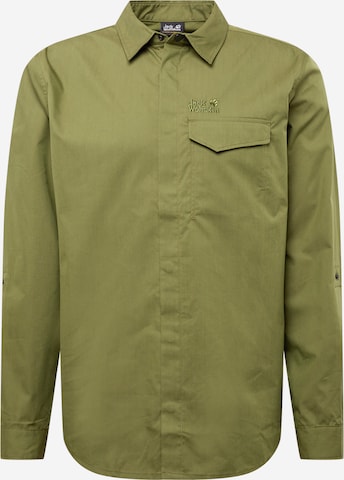 JACK WOLFSKIN - Regular Fit Camisa funcional 'Lakeside' em verde: frente