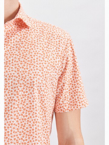 SEIDENSTICKER Regular fit Business Shirt in Orange