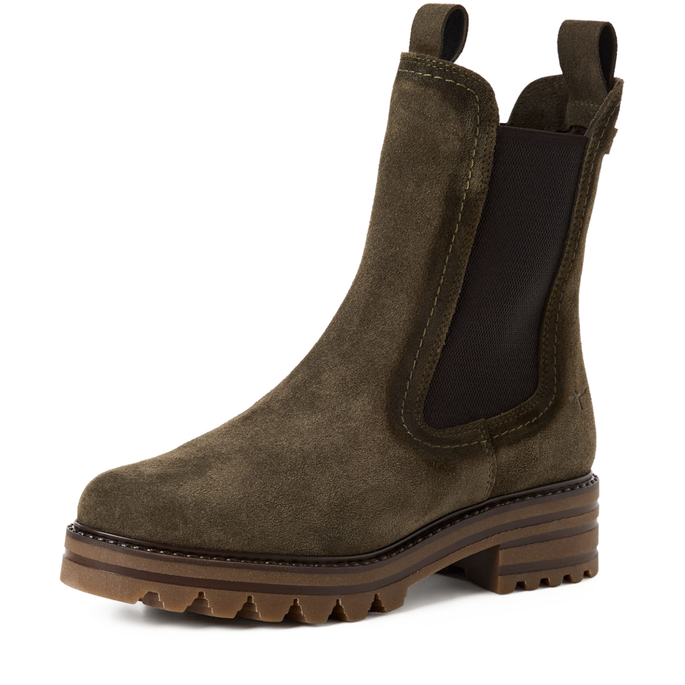 Tamaris Chelsea boots in Groen: voorkant