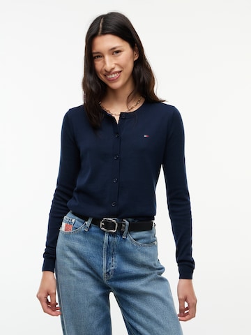 Tommy Jeans Kardigán 'ESSENTIAL' - Modrá: predná strana