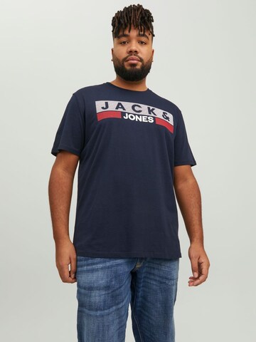 T-Shirt Jack & Jones Plus en bleu : devant