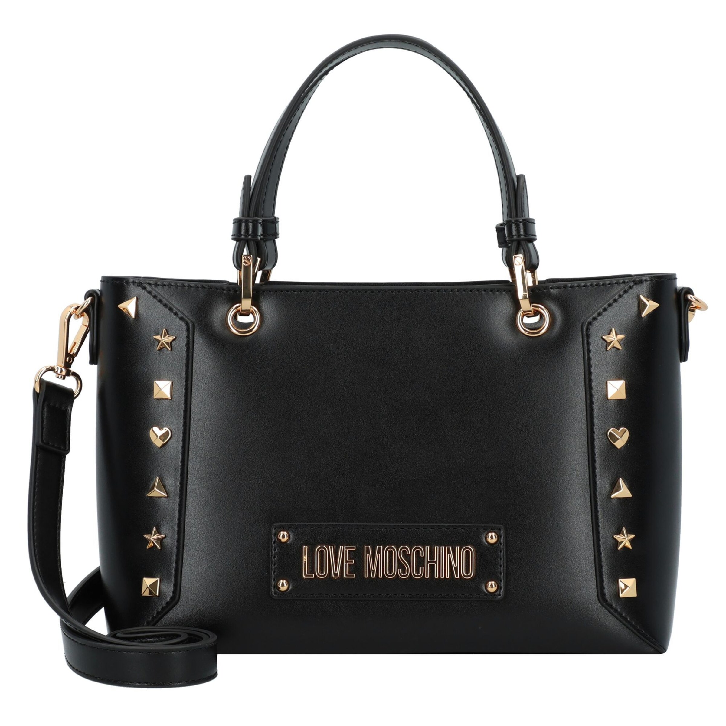 Love Moschino Handtas 'Timeless' in Zwart: voorkant