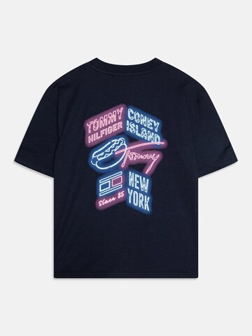 TOMMY HILFIGER Weste 'Neon Graphic Junior' in Blau