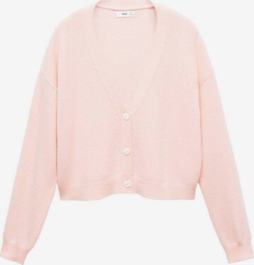 MANGO Knit Cardigan 'Bica' in Pink: front