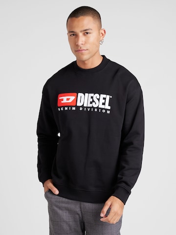 Sweat-shirt 'S-BOXT-DIV' DIESEL en noir : devant