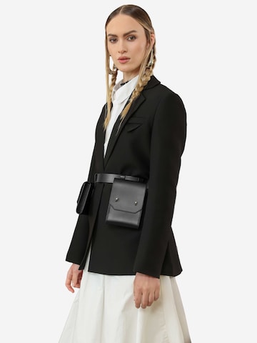 Haute Cuir - Cinturón 'Double Belt Bag' en negro