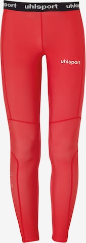 UHLSPORT Regular Workout Pants in Red: front