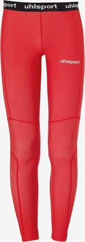 UHLSPORT Workout Pants in Red: front