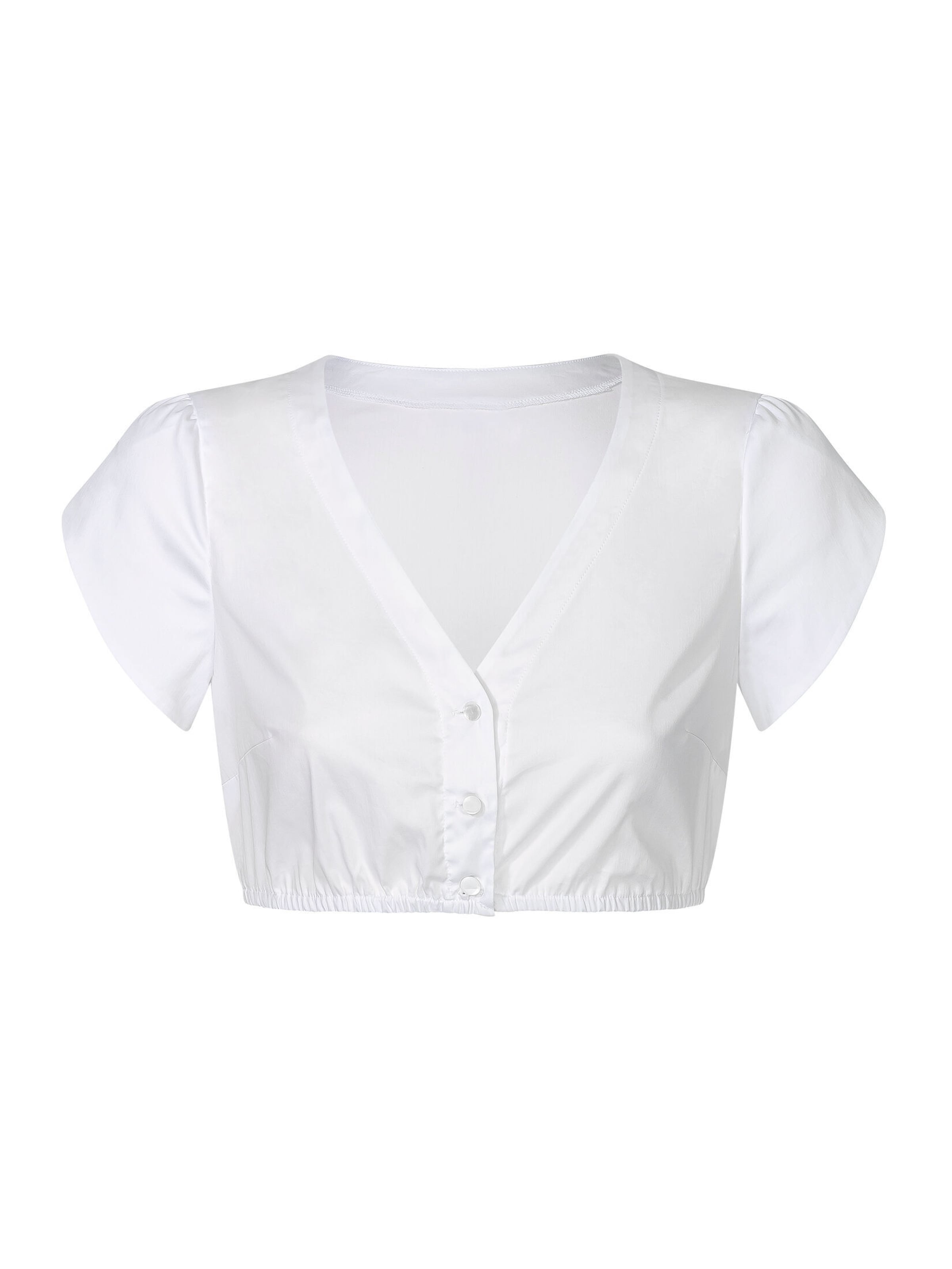 WALDORFF Traditional Blouse 'Tulipa' in White: front