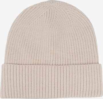 styleBREAKER Mütze 'Feinstrick Beanie Mütze mit Krempe' in Beige: Vorderseite