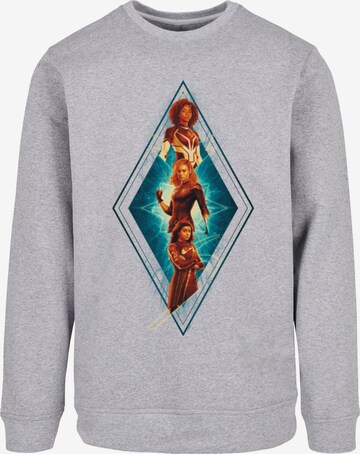 ABSOLUTE CULT Sweatshirt 'The Marvels - Diamond Trio' in Grey: front