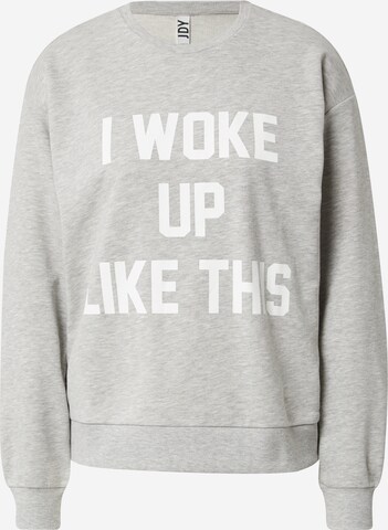 JDY Sweatshirt 'Woke' in Grey: front