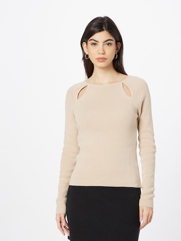 Pull-over NU-IN en beige : devant