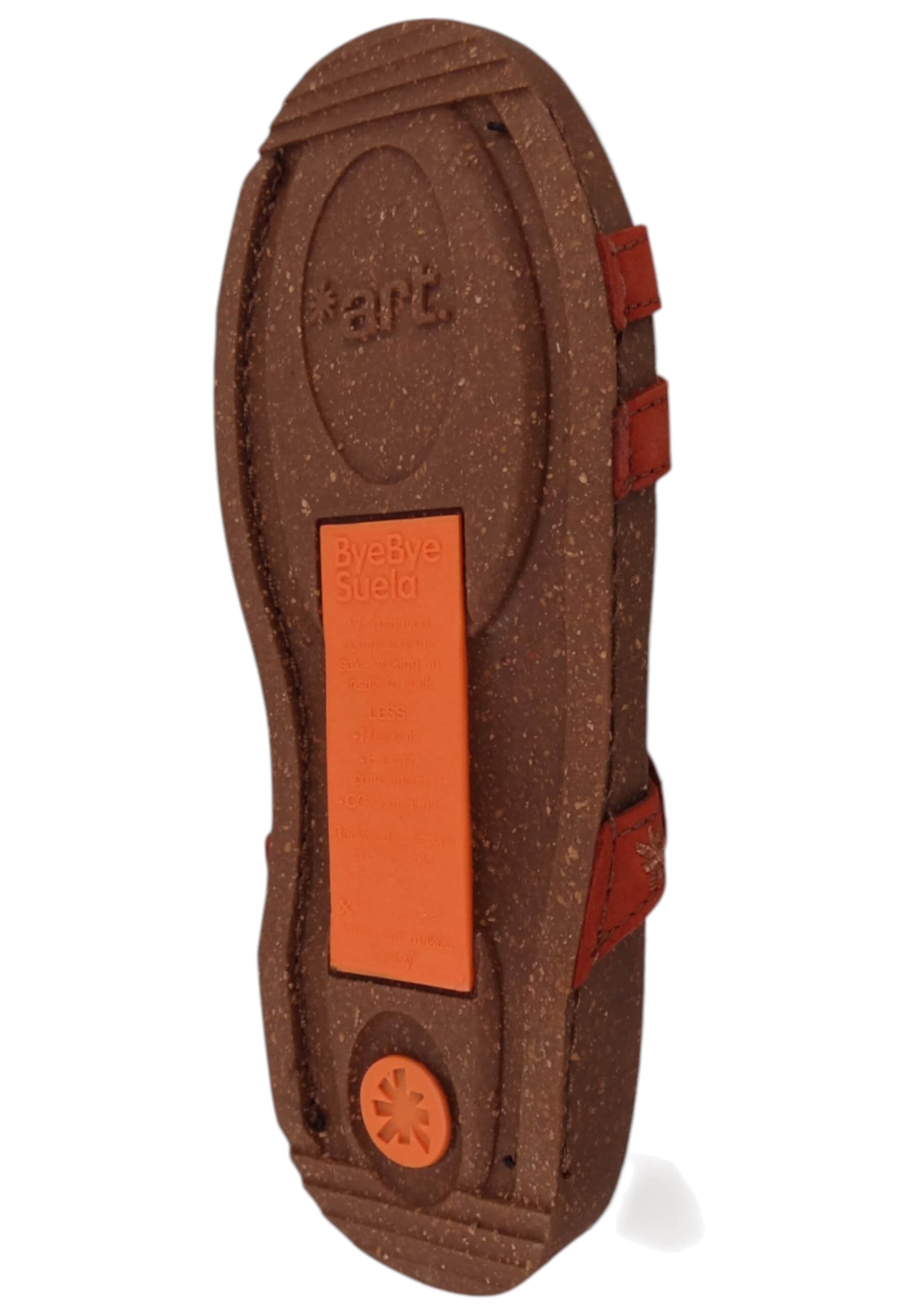 ART - Sandálias com tiras em laranja