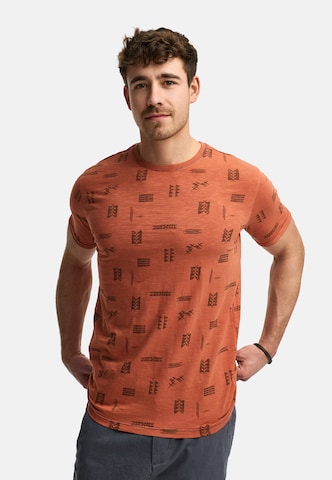 INDICODE JEANS T-Shirt 'Asbjorn' in Orange