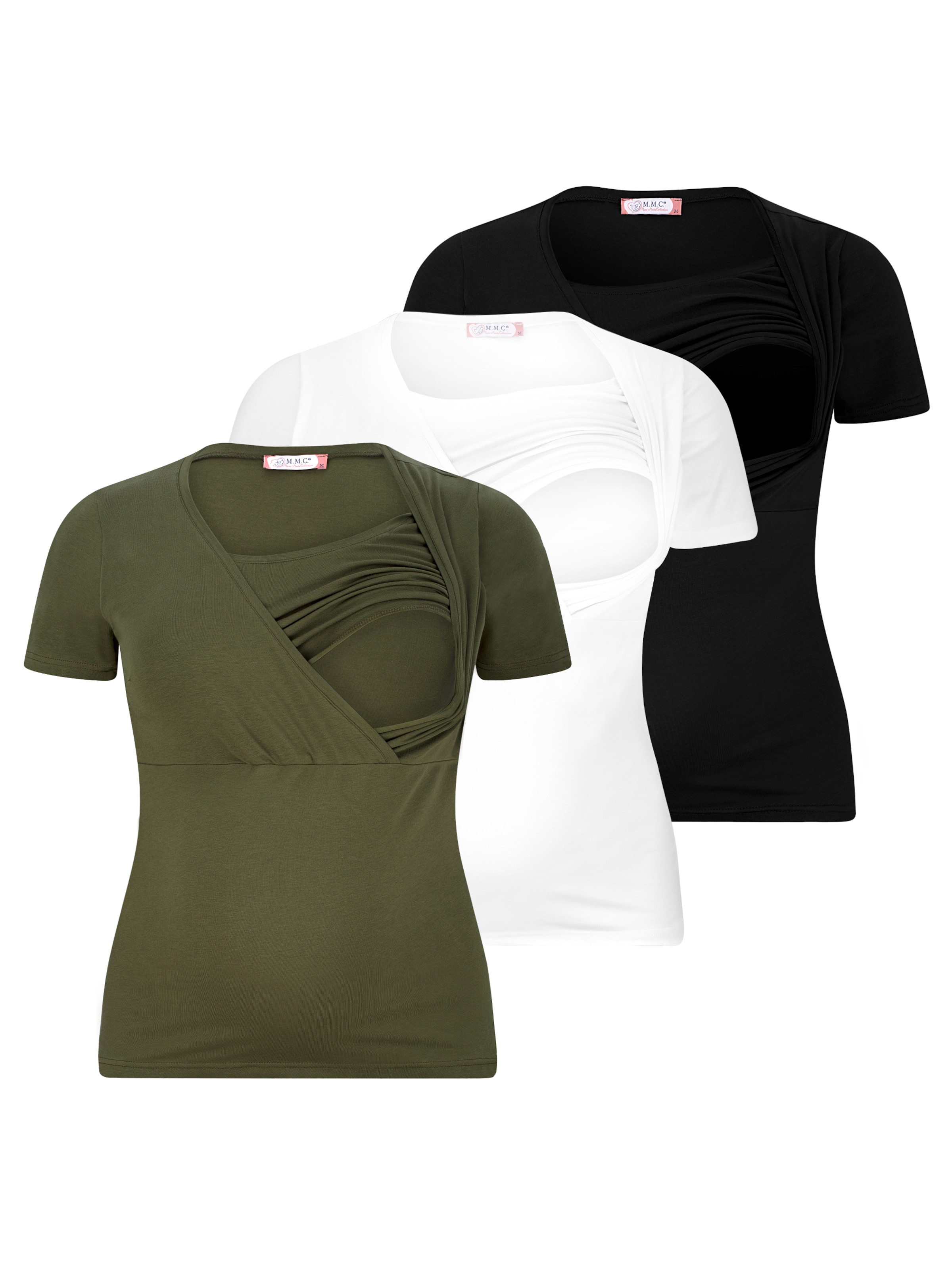 M.M.C. Shirt 'Stillshirt Umstandsmode'‌ in Grün: Vorderseite