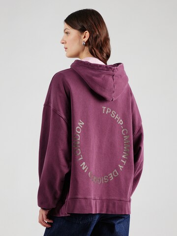 TOPSHOP Μπλούζα φούτερ 'Community' σε κόκκινο: μπροστά