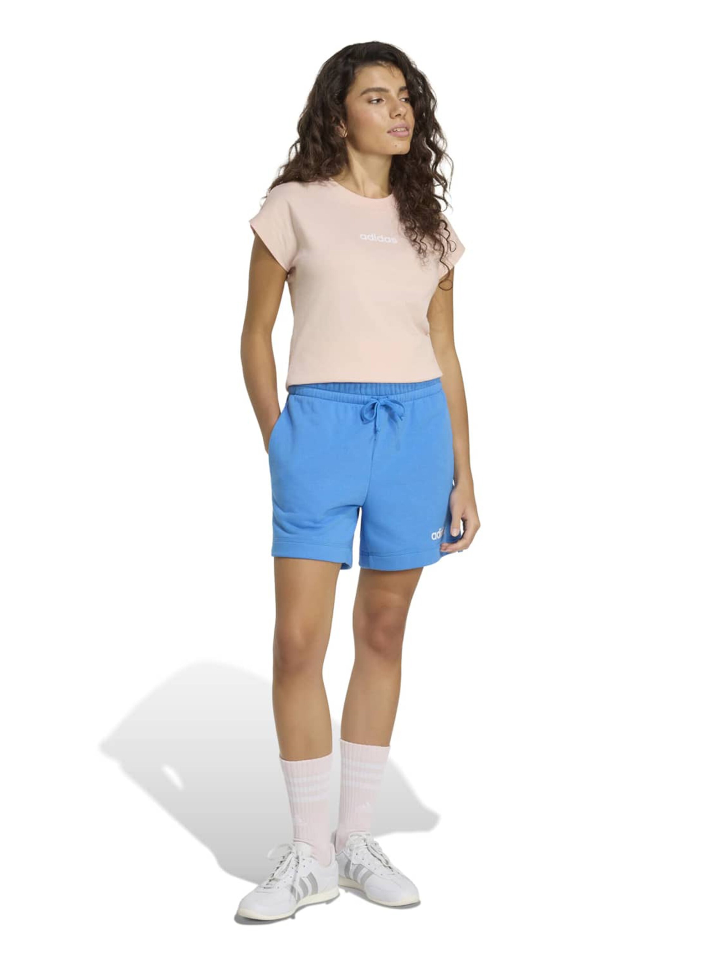 ADIDAS SPORTSWEAR Loose fit Sports trousers 'Essentials' in Blue: front