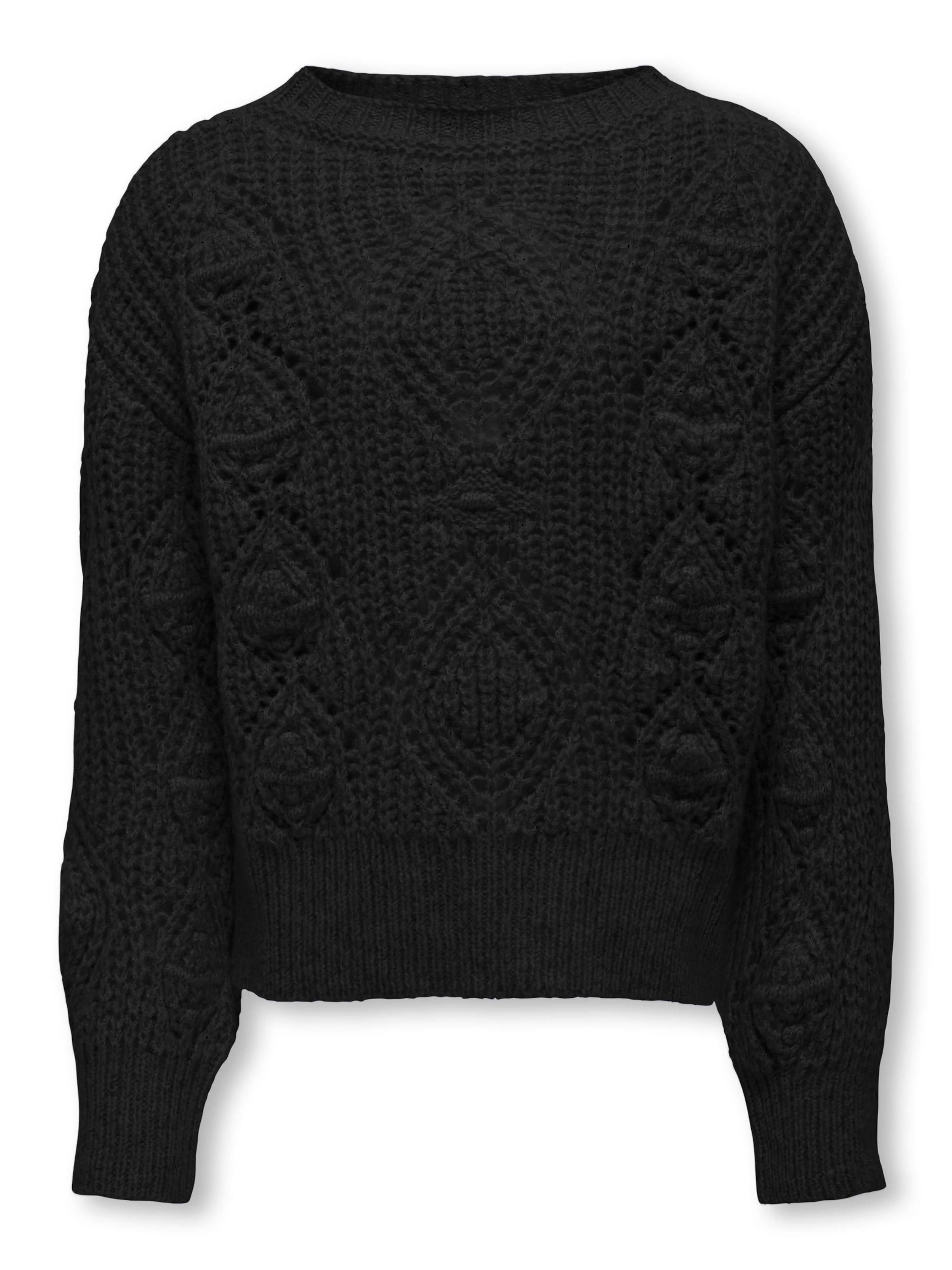 ONLY GIRLS Pullover 'KOGRosetta' i sort: forside