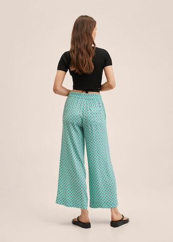 MANGO Wide leg Broek 'Jaipur' in Groen