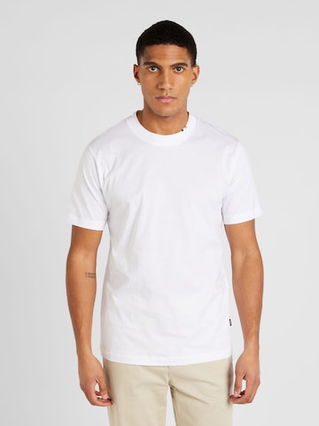 T-Shirt 'Tiburt 424' BOSS Black en blanc : devant