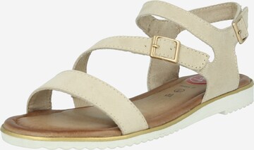 JANA Sandalen met riem in Beige: voorkant