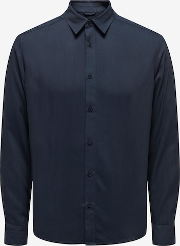 Only & Sons - Regular Fit Camisa 'LOLLY' em azul: frente