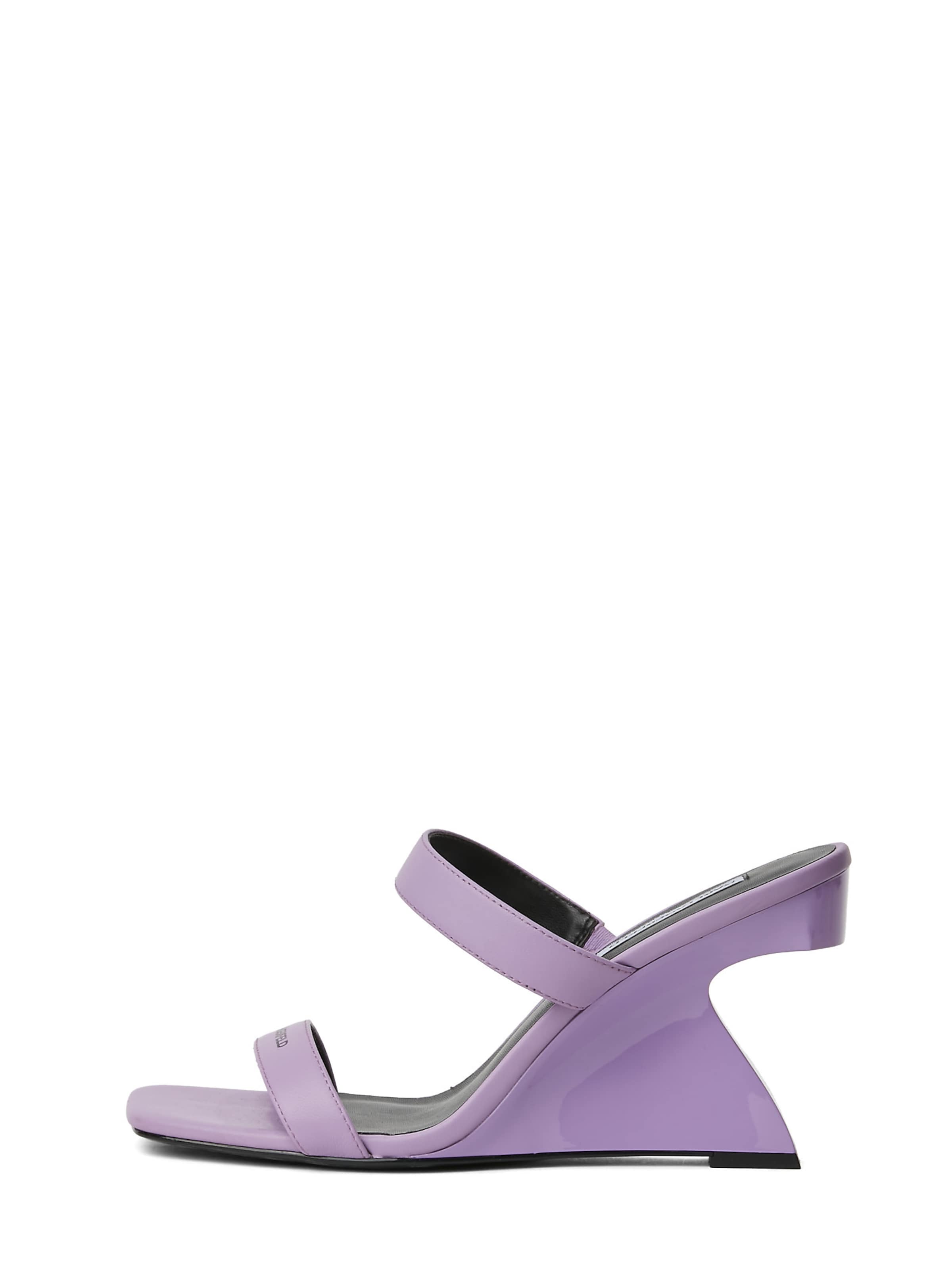 KARL LAGERFELD JEANS - Sapato aberto 'Waverly Wedges' em roxo: frente