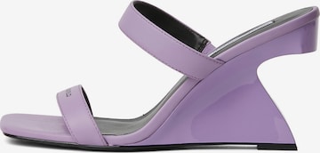 purpurinė KARL LAGERFELD JEANS Šlepetės 'Waverly Wedges': priekis