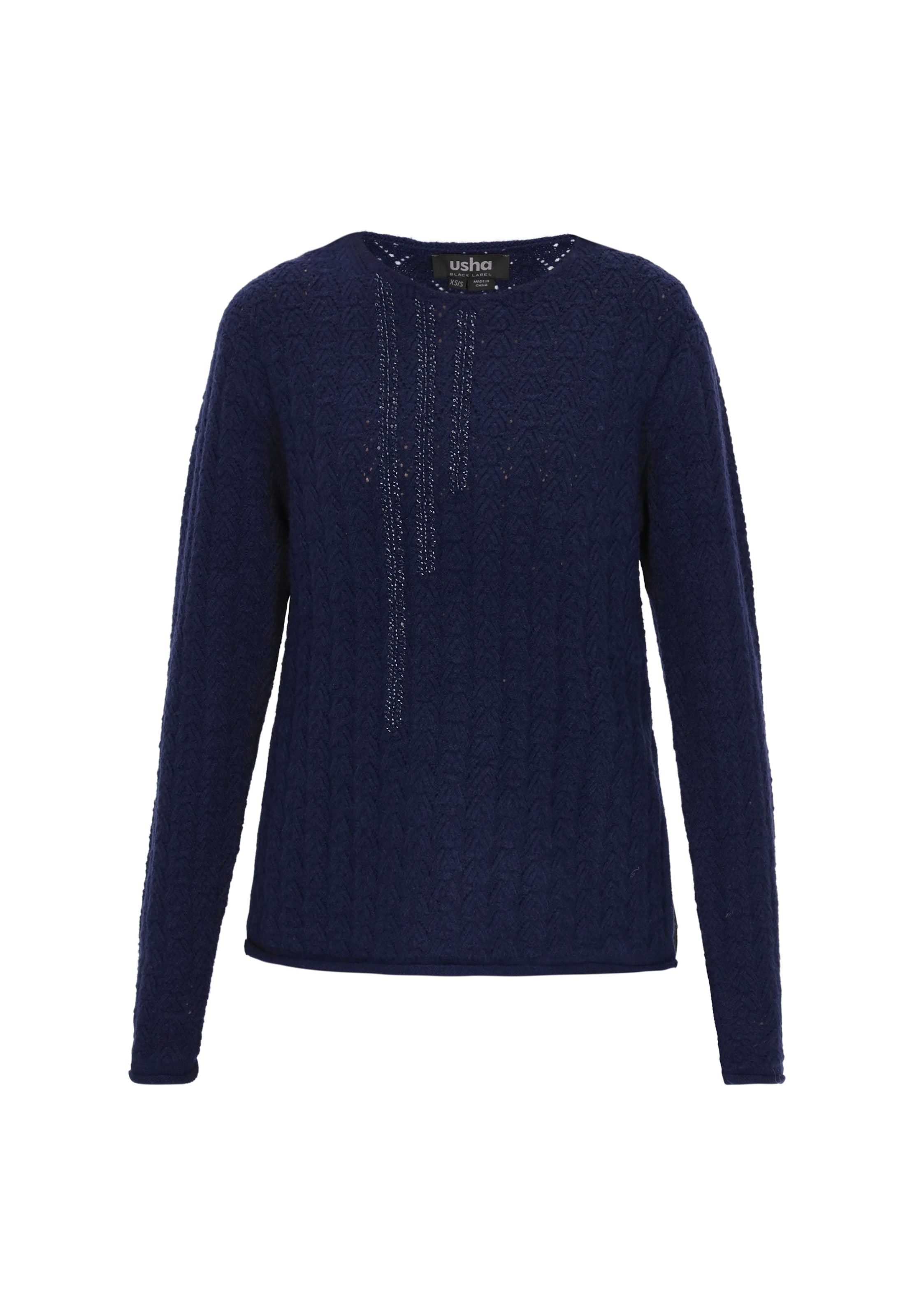 usha BLACK LABEL Trui in Blauw: voorkant