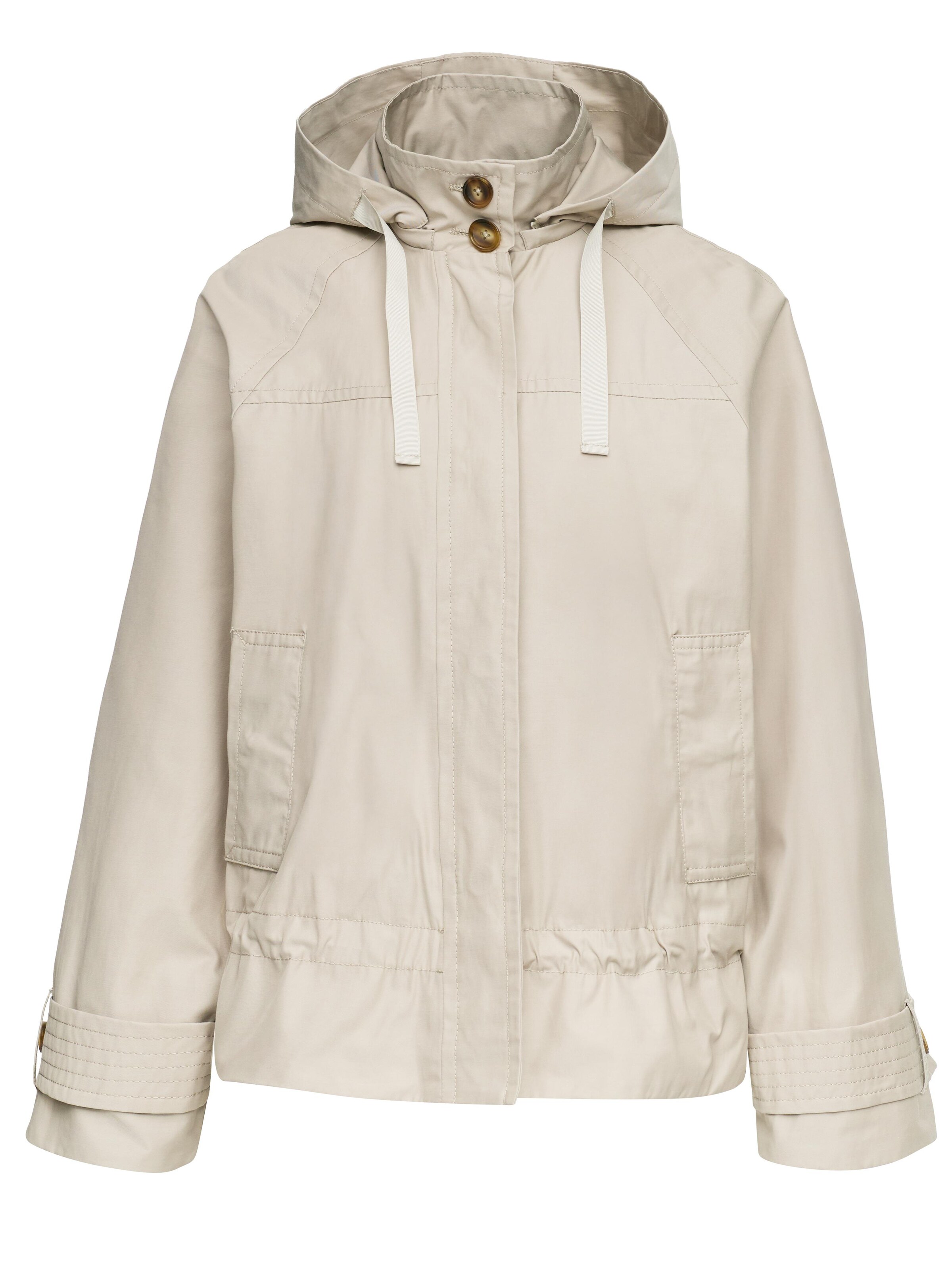 MANISA Between-season jacket 'Parka Cottonmix' in Beige: front