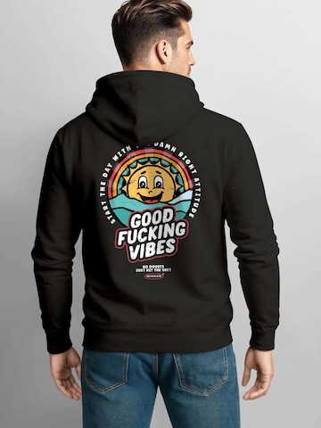 Neverless Sweatshirt 'Good Vibes' in Black