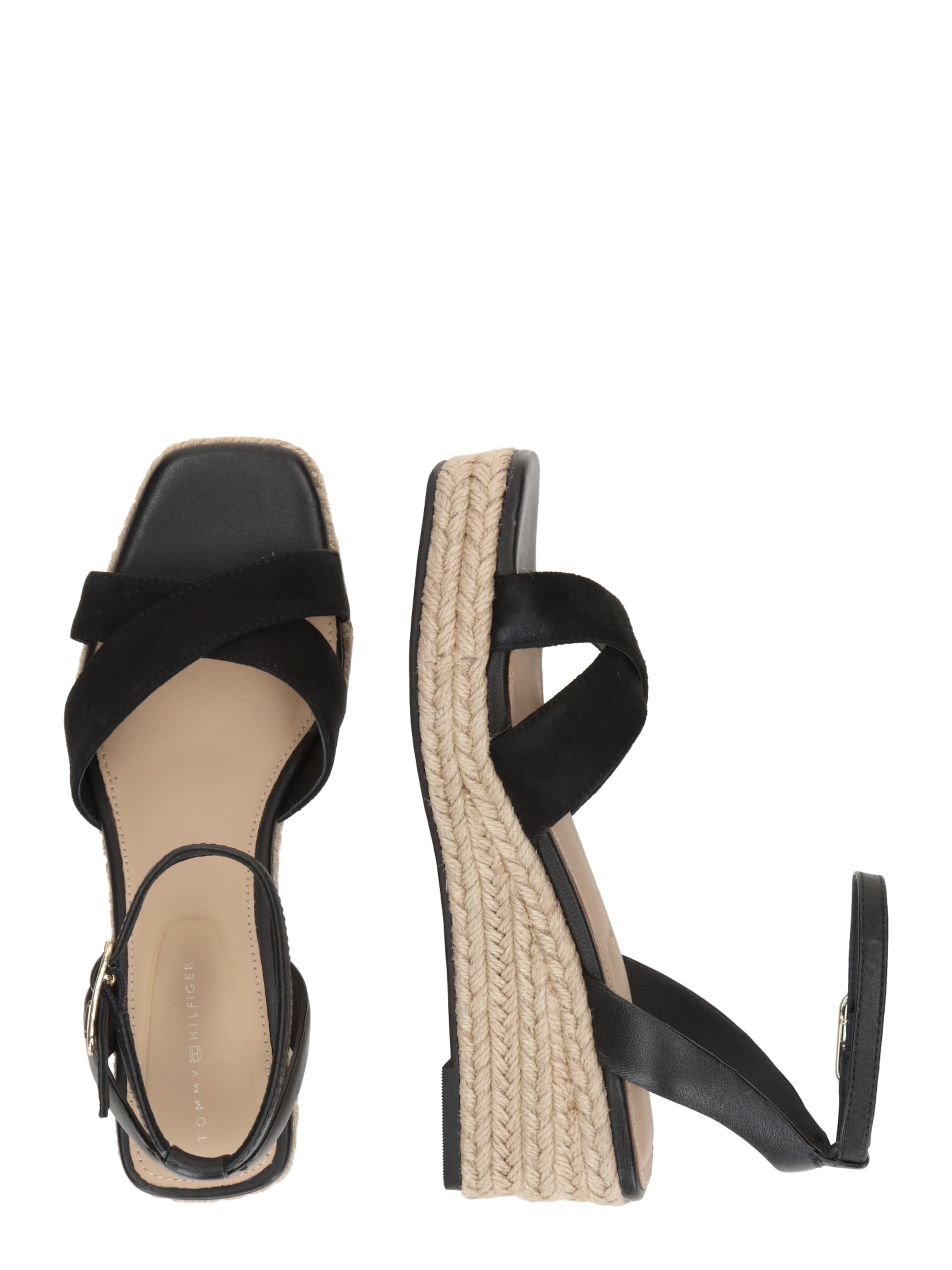 TOMMY HILFIGER - Sandalias con hebilla en negro