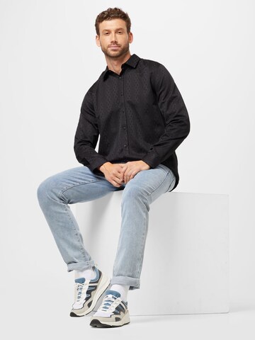 TOPMAN Regular fit Πουκάμισο σε μαύρο