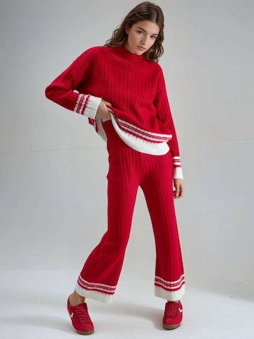 Pantalons de tailleur My fashion en rouge : devant