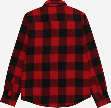 Jack & Jones Junior Regular fit Button Up Shirt 'GINGHAM' in Red