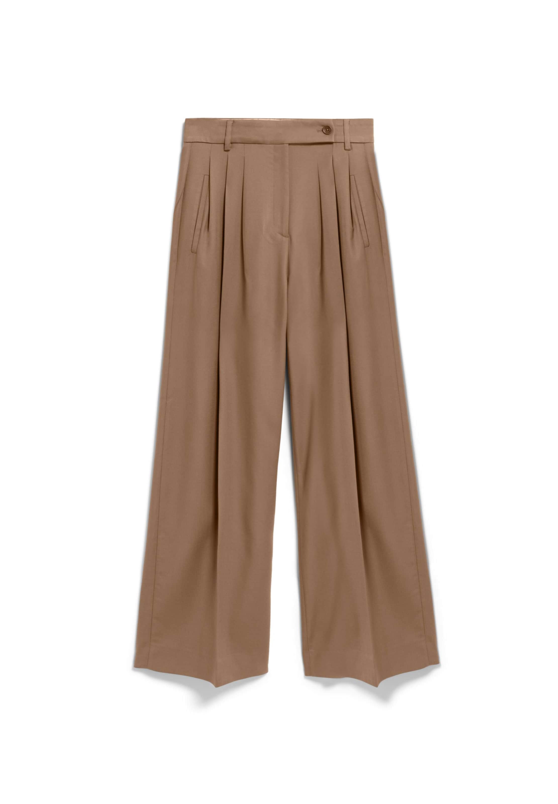 Wide Leg Pantalon à pince 'Ayua' ARMEDANGELS en marron : devant