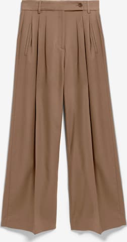 Wide leg Pantaloni con pieghe 'Ayua' di ARMEDANGELS in marrone: frontale