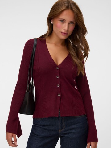 Cardigan 'VMMarla' VERO MODA en rouge : devant