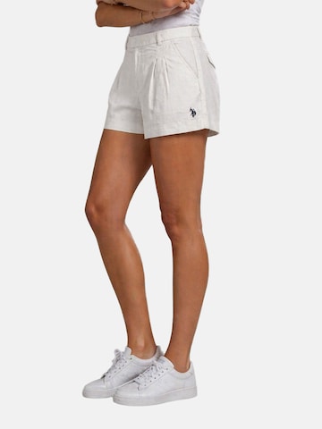Regular Pantalon à pince U.S. POLO ASSN. en blanc
